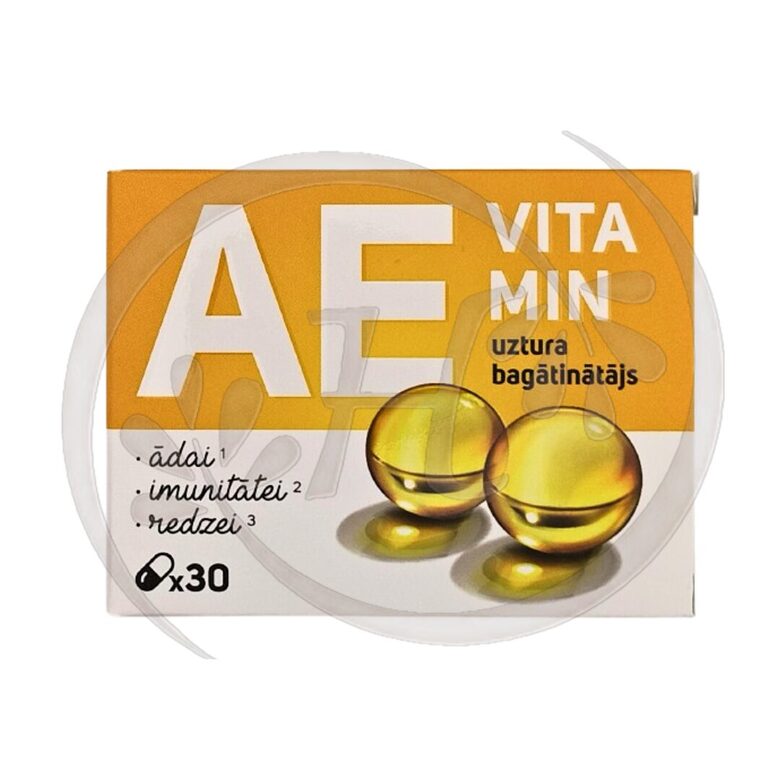 AEVitamin N30 – A un E vitamīns ādai, imunitātei un antioksidantu aizsardzībai