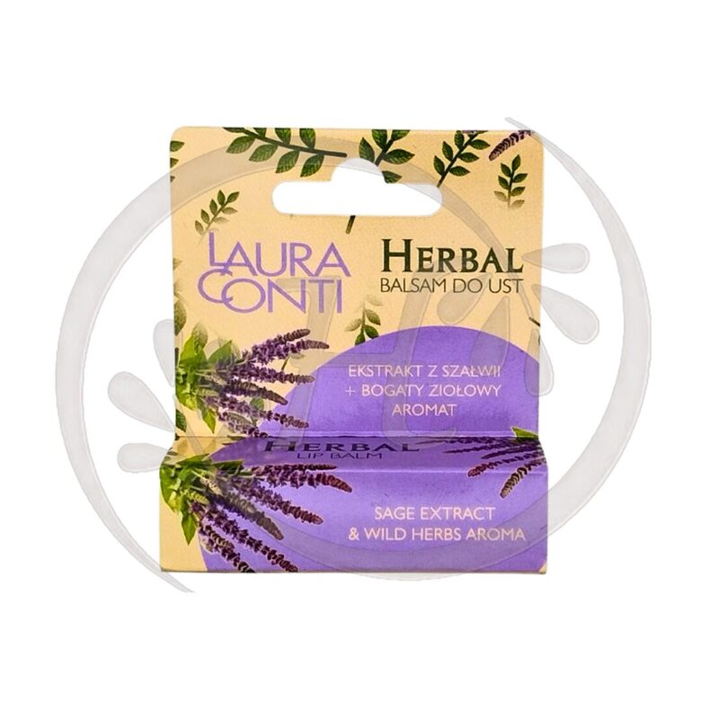 Laura Conti Herbal Lip Balm with Sage Extract & Wild Herbs, 4.8 g