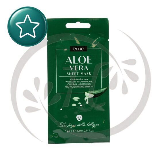 Erne auduma maska ar alvejas ekstraktu, nomierinoša, 22 ml