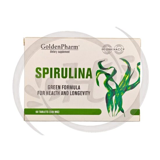 Golden Pharm Spirulīna 500mg, N60