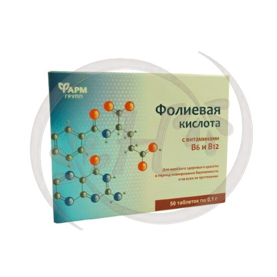 Folic acid with vitamins B 6 and B 12